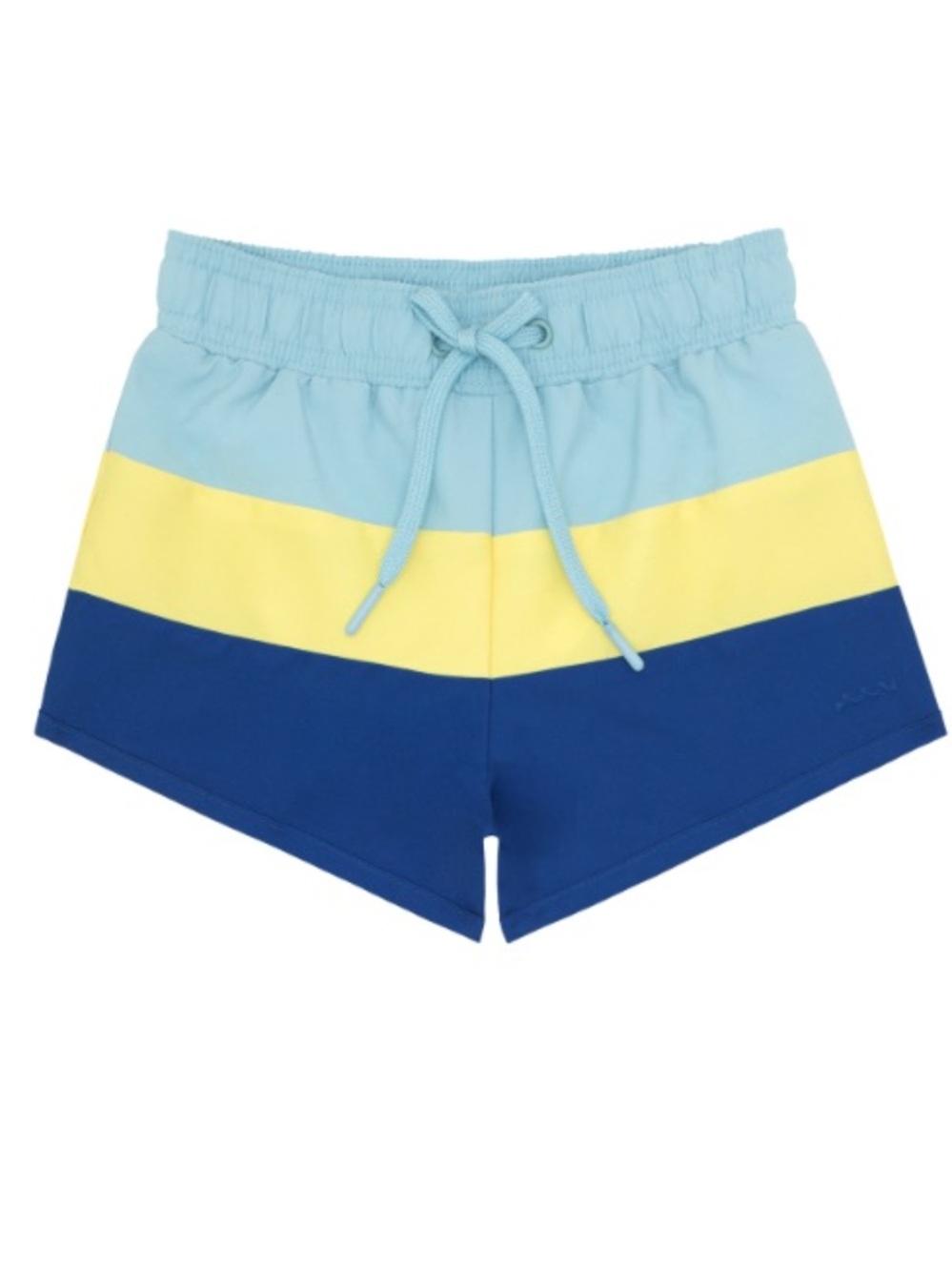NWT - Minnow boys sail blue colorblock boardie, size 0-6 months